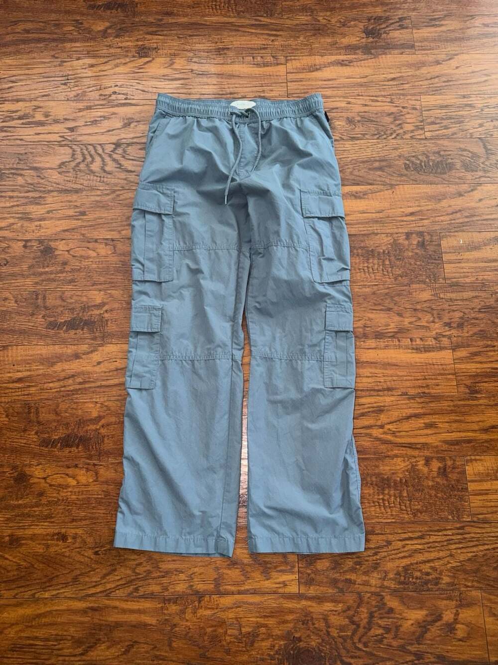 PacSun Pull-On Cargo Pants Blue Gray Drawstring Waist Multi-Pocket Size m